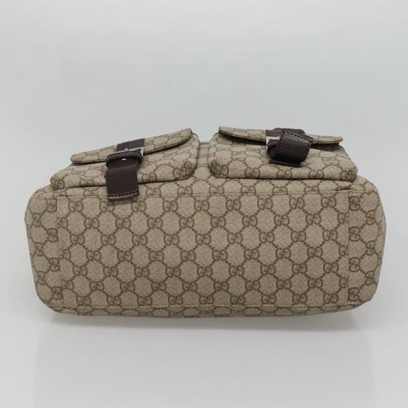 GUCCI GG Supreme Hand Bag Pvc Beige Silver - Picture 9 of 16